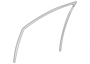 Front right glass seal for Lexus RX350L RX450hL 18-22