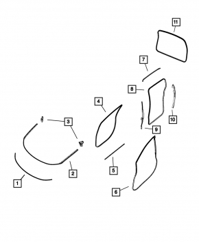 Chrysler Pacifica 17- Hood Seal