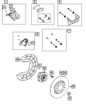 Rear left hub for Jeep Compass 17-22 fwd