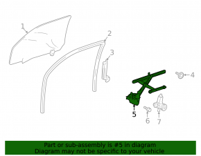 Front left window lift mechanism for Lexus LX570 08-21