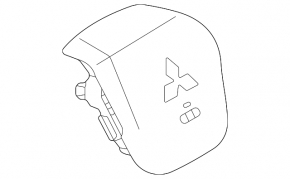Mitsubishi Outlander 22-25 black steering wheel airbag