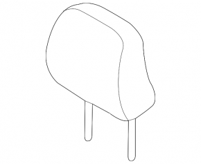 Headrest driver seat Lexus CT200h 11-17 leather black
