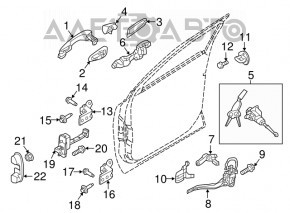 Door handle outer front right Kia Sorento 16-20 keyless