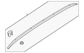 Right longitudinal roof rail for Hyundai Santa Fe 21-23 hybrid