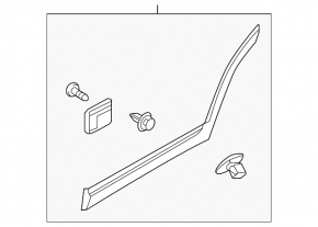 Door trim lower rear left Kia Sorento 16-20