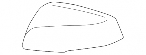 Upper side mirror cover right Toyota Rav4 19-23 white