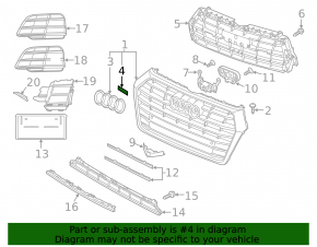 Emblem inscription S Q5 radiator grill grill Audi Q5 80A 18-20 S-Line