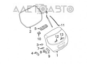 Trunk door hinge right Nissan Murano z50 03-08