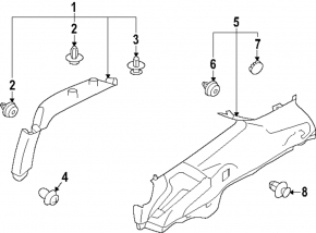 Subaru Forester 25-26 Left Front Rear Pillar Trim