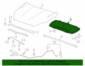 Buick Encore 13-19 Hood Insulation