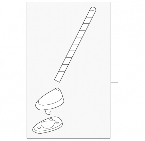 Antenna socket Kia Sorento 10-15 without rod, missing chips
