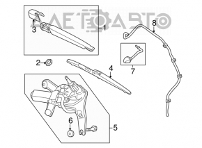 Rear wiper arm Kia Sorento 10-15