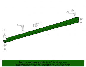 Left threshold Mercedes H247 GLA 20-26 structure, in paint, chips
