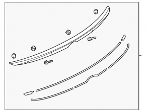 Trunk lid spoiler Mazda 3 14-18 BM