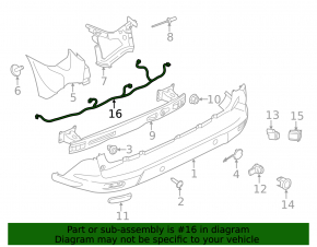 Ford Transit Connect MK2 13-15 rear bumper wiring for parking sensors