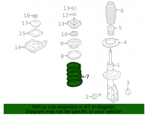 Front left spring Mazda CX-7 06-09