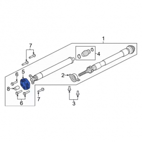 Front cardan shaft coupling Ford Explorer 20-24
