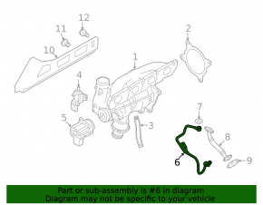 Audi A4 B8 08-16 2.0T turbine oil supply pipe