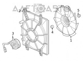 Diffuser radiator shroud bare left Honda Civic XI FE/FL 22- 2.0