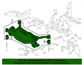 Rear subframe VW CC 08-17