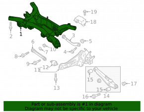 Mitsubishi Outlander 18-22 PHEV AWD rear subframe