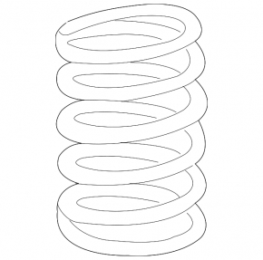 Rear left spring Toyota Highlander 20-25 hybrid