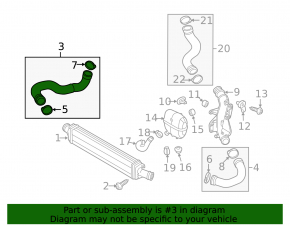 Intercooler pipe right lower Audi A6 C7 16-18 rest 2.0