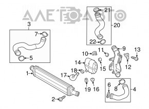 Intercooler pipe right lower Audi A6 C7 16-18 rest 2.0