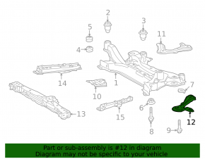 Front left subframe burr for Lexus Hs250h 10-12