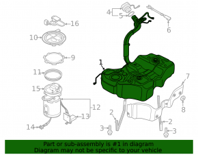Fuel tank VW Passat b7 12-15 USA