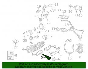 Front left door lock cylinder VW Jetta 11-18 USA