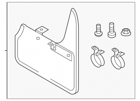 2 rear mudguards for Volkswagen Golf 22-25