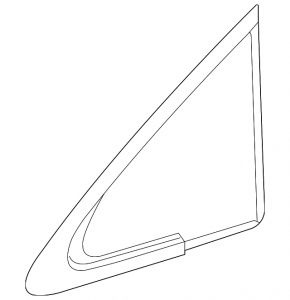 Front left window with blind glass for Lexus Hs250h 10-12