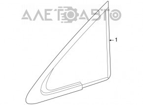 Front left window with blind glass for Lexus Hs250h 10-12
