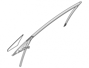 Glass seal front right Hyundai Sonata 20-22