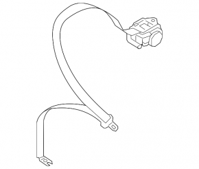 Rear left seat belt for Audi Q3 83A 19-25 black