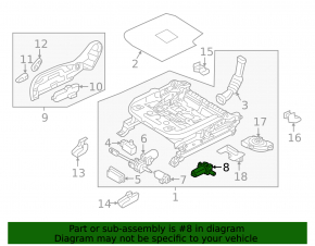 Hyundai Santa FE 21-23 passenger seat tilt adjustment motor