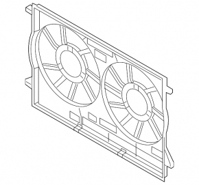Audi Q5 80A 18-24 Radiator Shroud Diffuser for Two Fans, 2.0D