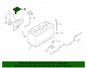 Positive battery terminal cover for Audi A5 F5 18-25