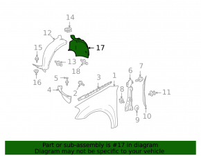 Mudguard front right rear part Mercedes X164 GL