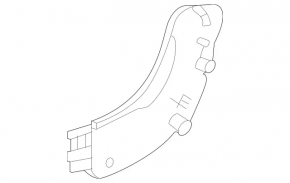 Rear right seat side trim, left, 2nd row, Mercedes W167 GLE 350 450 20-23, brown, scratches