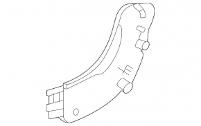 Rear right seat side trim, left, 2nd row, Mercedes W167 GLE 350 450 20-23, brown, scratches