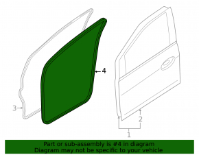 Door seal front left Ford C-max MK2 13-18