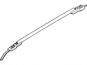 Roof rail right Ford Explorer 11-15 pre-rest black, broken mount on pads