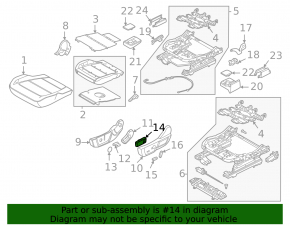 Ford Explorer 20-23 black driver's seat control with lumbar support