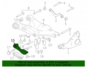 Lower rear right transverse control arm for Land Rover Discovery Sport 20-25 rest.