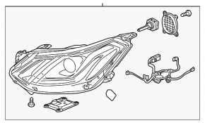 Chevrolet Bolt 17 right front headlight assembly - polishable