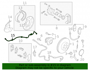 Left electric handbrake wire for Nissan Rogue 18-20