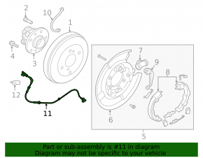 Rear left ABS sensor for Nissan Kicks 18-25