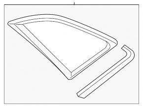 Rear left window, blind glass, Audi A6 C8 19-25, triplex, with chrome molding, scratches on the molding